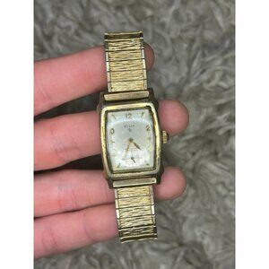 MEN ELGIN 1954 *RARE* RECTANGULAR WATER PROOF CASE & 2-TONE DIAL